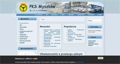 Desktop Screenshot of pksmyszkow.pl
